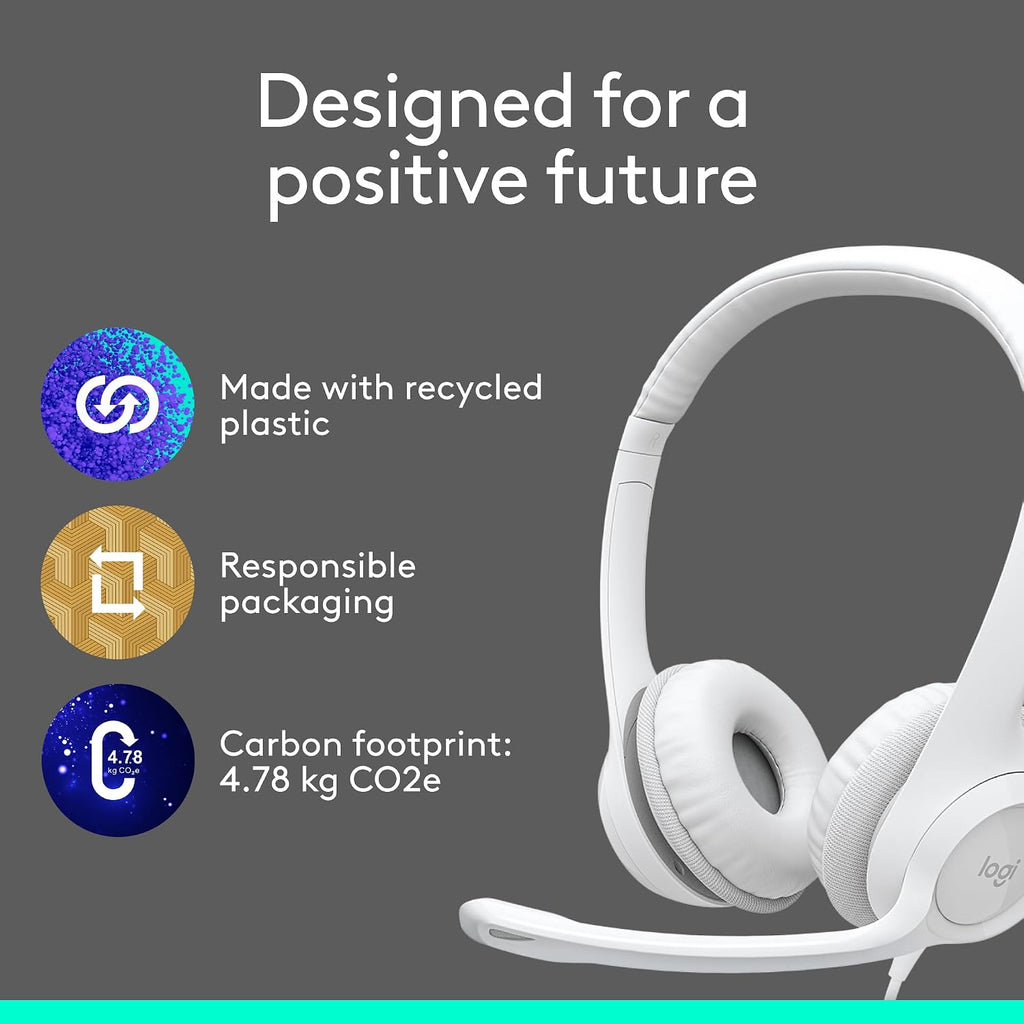 Logitech H390 Headset — Off White