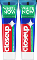 Closeup White Now Toothpaste, Extra Fresh, 3x Instant Whitening from the First Brush, Intense Cooling Effect, 75ml x 2 — front product image