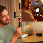 Philips Hue Filament Candle 2 Pack White Ambiance LED Smart Light Bulb [E14 Small Edison Screw] 4.9W for Indoor Home Lighting. Bedroom, Livingroom and Dining. — White Ambiance