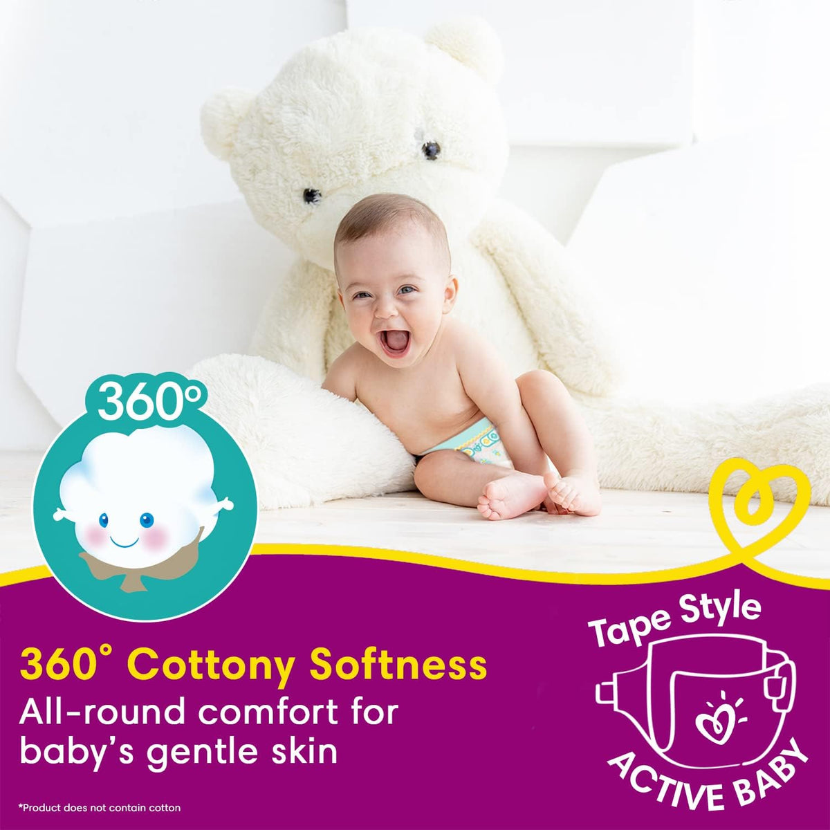 Pampers Active Baby Diapers, Small (46 Count)