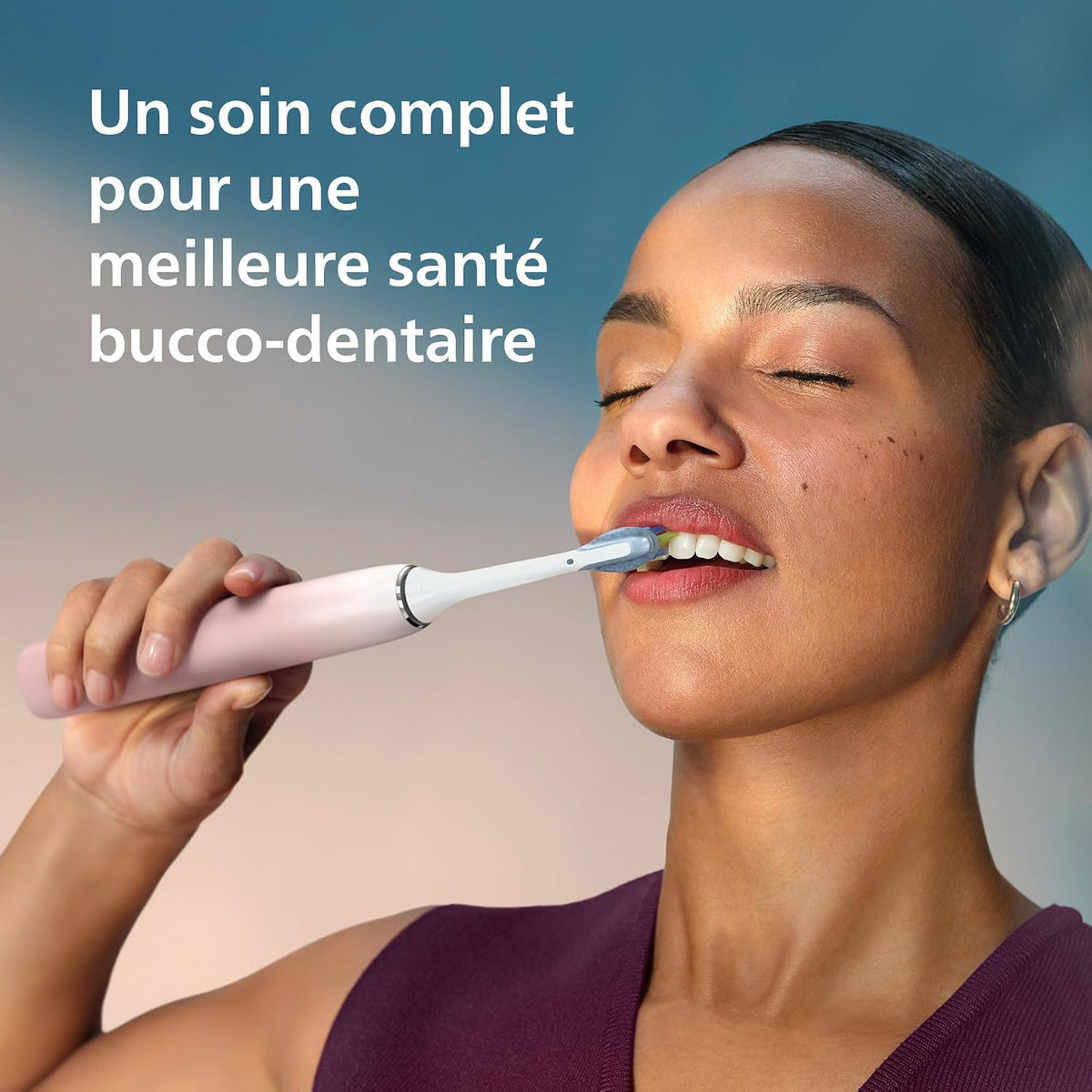Philips Sonicare DiamondClean 9000 Series Electric Toothbrush - Sonic Toothbrush, Cleaner Teeth and Oral Care with 4X C3 Premium Plaque Defense Brush Heads, Pink (Model HX9911/79) — Pink Gradient