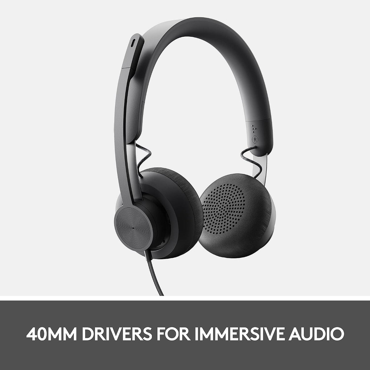 Logitech Zone 750 Wired Headset — Graphite