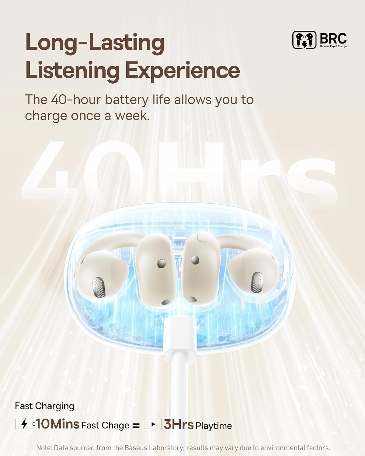 Baseus Bowie MC1 Open-Ear Earbuds — White