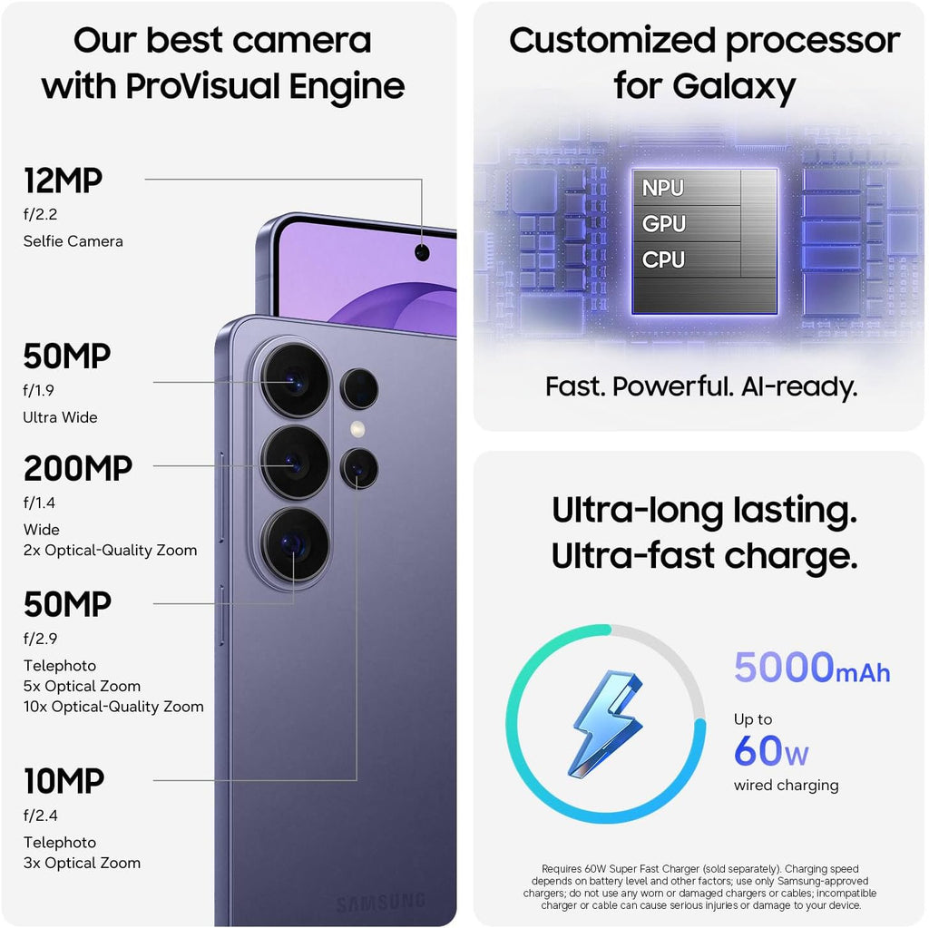 Samsung Galaxy S26 Ultra, Unlocked Android Smartphone, 512GB, Privacy Display, Galaxy AI, AI Camera, Super Fast Charging 3.0, Durable Battery, 2026, International Version, White