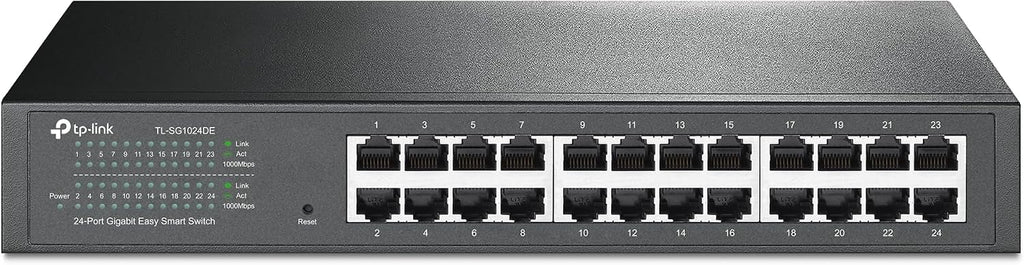 TP-Link TL-SG1024DE 24-Port Gigabit Unmanaged Pro Switch (Plug&Play, Gigabit Ports, Metallgehäuse, VLAN, QoS, Lifetime warranty)