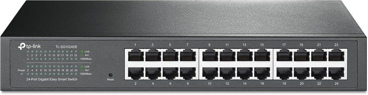 TP-Link TL-SG1024DE 24-Port Gigabit Unmanaged Pro Switch (Plug&Play, Gigabit Ports, Metallgehäuse, VLAN, QoS, Lifetime warranty)