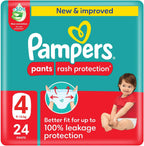 Pampers Rash Protection, Size 4, 9-14 kg, Value Pack, 24 Diaper Pants