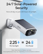 Baseus S1 Lite Solar Outdoor Security Camera 2K — 2-Camera Kit — White