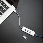 TP-Link USB 3.0 3 Port Hub & Gigabit Ethernet Adapter 2 in 1 USB Adapter UE330, White