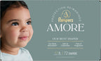 Pampers Amore, Size 6 (23-44 lbs), 72 Count, Our Best Diaper – Hypoallergenic & Fragrance Free, Up to 100% Leakproof, Soft as Cashmere