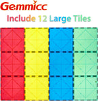 Gemmicc Large Magnetic Base Plates — 12 Pieces — 12 Pieces