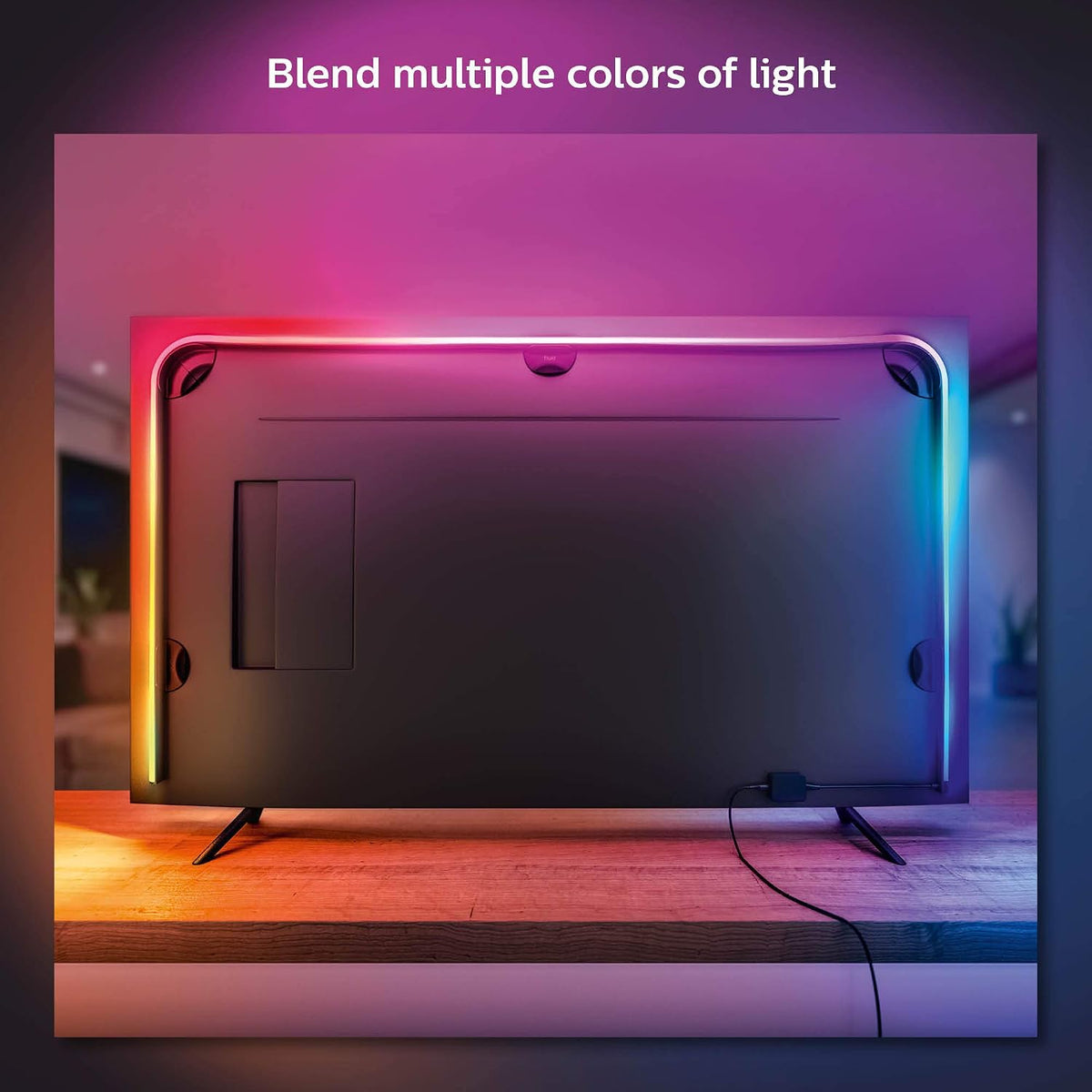 Philips Hue Play Gradient Lightstrip 75"–Smart Multicolor LED,929002422901 — Smart multicolor LED lightstrip for 75-inch+ TVs with dynamic gradient lighting for immersive viewing — Multicolor