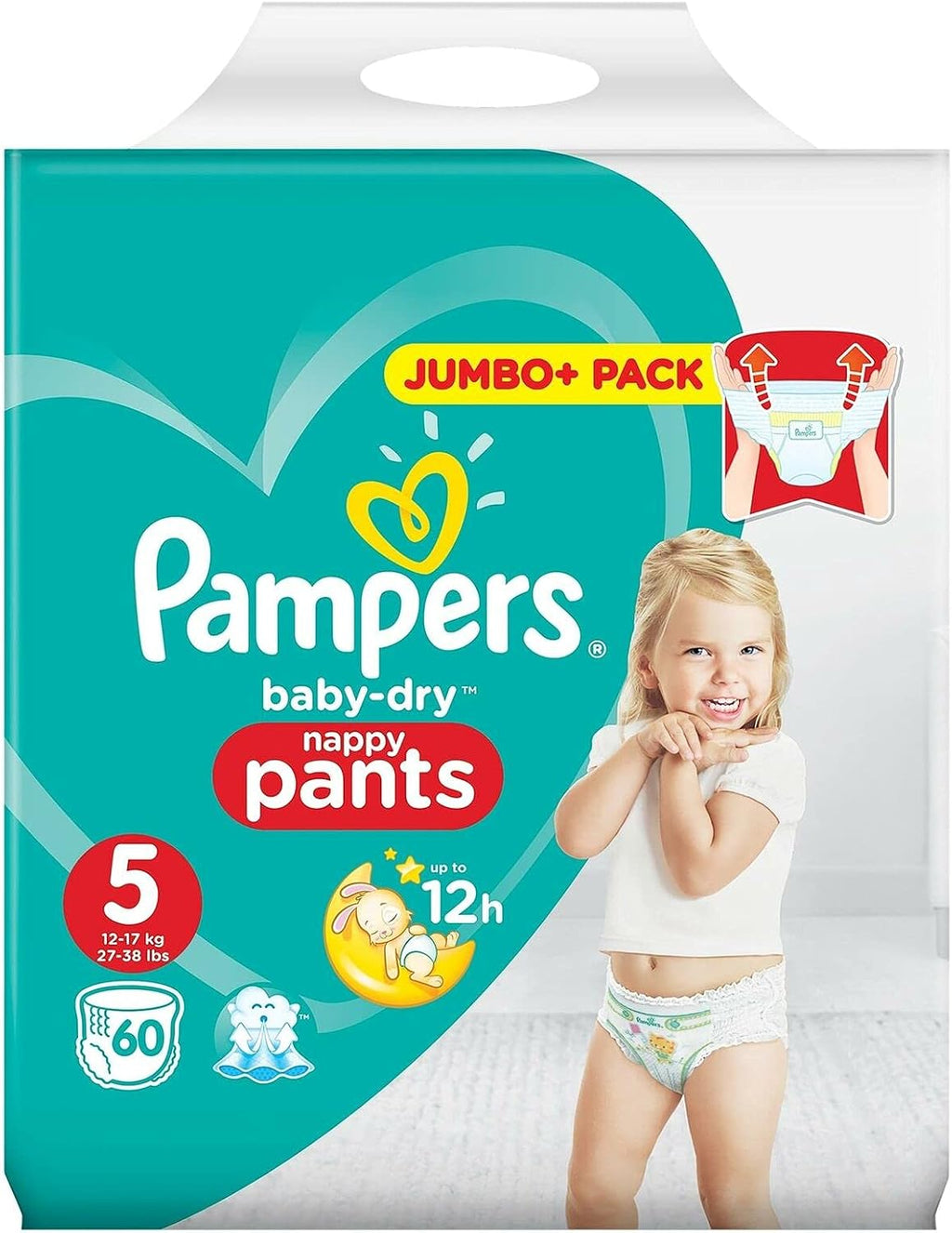 Pampers Baby-Dry Nappy Pants Size 5, 60 Nappy Pants