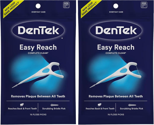 Dentek Complete Clean Y Floss Picks 75 Count (Pack of 2)