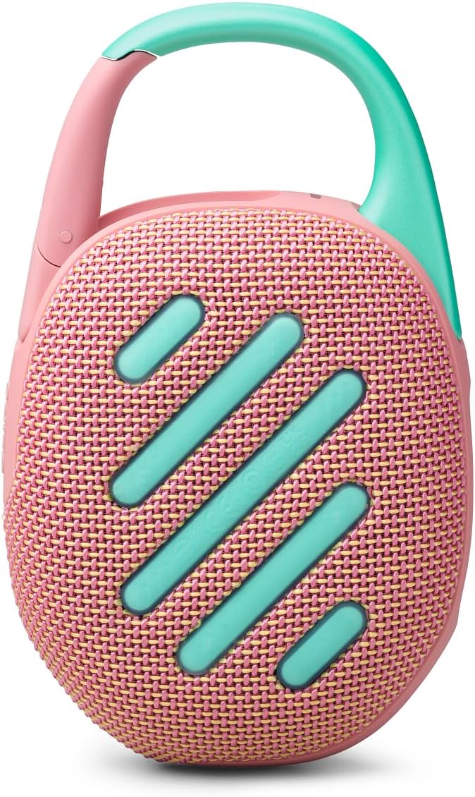 JBL Clip 5 Portable Bluetooth Speaker — Pink