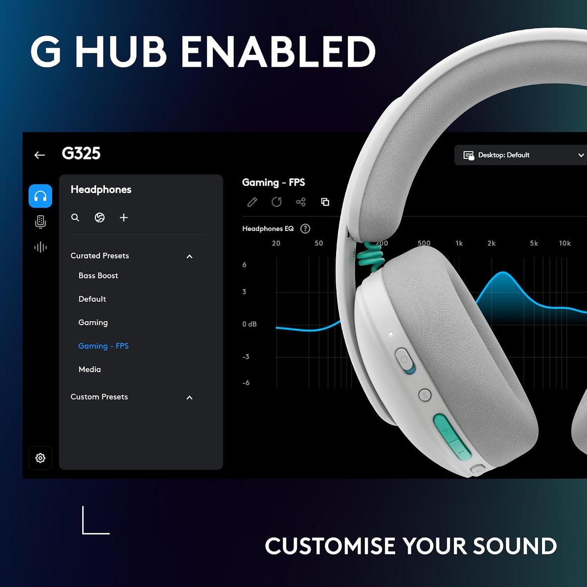 Logitech G325 Wireless Gaming Headset — White
