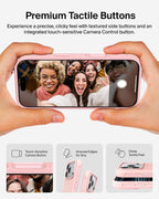 Belkin SheerForce Protect MagSafe Compatible iPhone 17 Pro Case with Slim Design & Anti-Scratch Treated Coating - Magnetic, Transparent, & Shockproof Protective iPhone Case - Pink