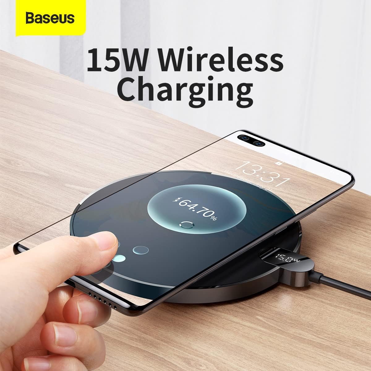 Baseus 15W Qi Digital LED Display Gen 2 Wireless Charger