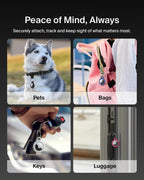 Belkin Airtag Case With Key Ring (Secure Holder Protective Cover For Air Tag Scratch Resistance Accessory) – Pink