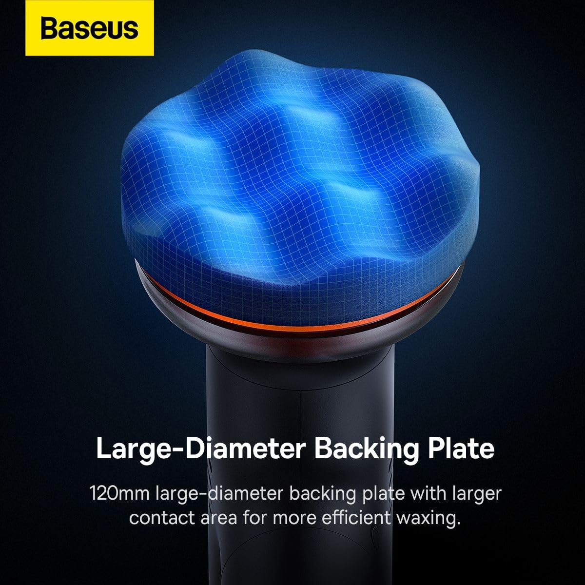 Baseus NeoPower Rechargeable Car Polisher Wireless Mini Waxer Cordless Electric Polishing Machine 4000mAh Battery 300RPM Adjustable Speed Ergonomic Handle Lightweight Portable Auto Detailing. — EXTRA LARGE — Black