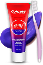 Colgate Visible White Purple Toothpaste for Teeth Whitening, Teeth Whitening Colgate Toothpaste with Fluoride, Tooth Paste Helps Remove Surface Stains, Whitens Yellow Teeth, Enamel-Safe for Daily Use — front product image