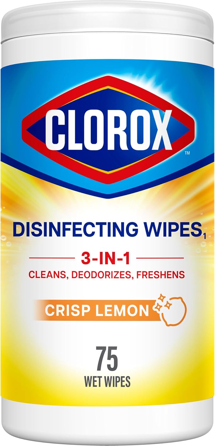 Clorox Disinfecting Wipes ,Crisp Lemon, 75 Wipes (Item Packing May Vary) — front product image