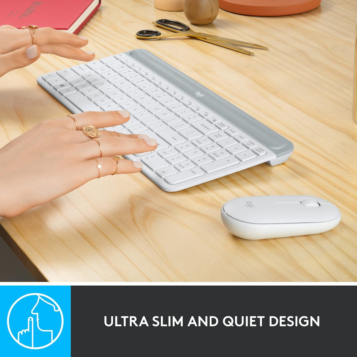 Logitech MK470 Keyboard and Mouse Combo — White