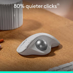 Logitech ERGO M575S Wireless Mouse — Off White / Silver Ball
