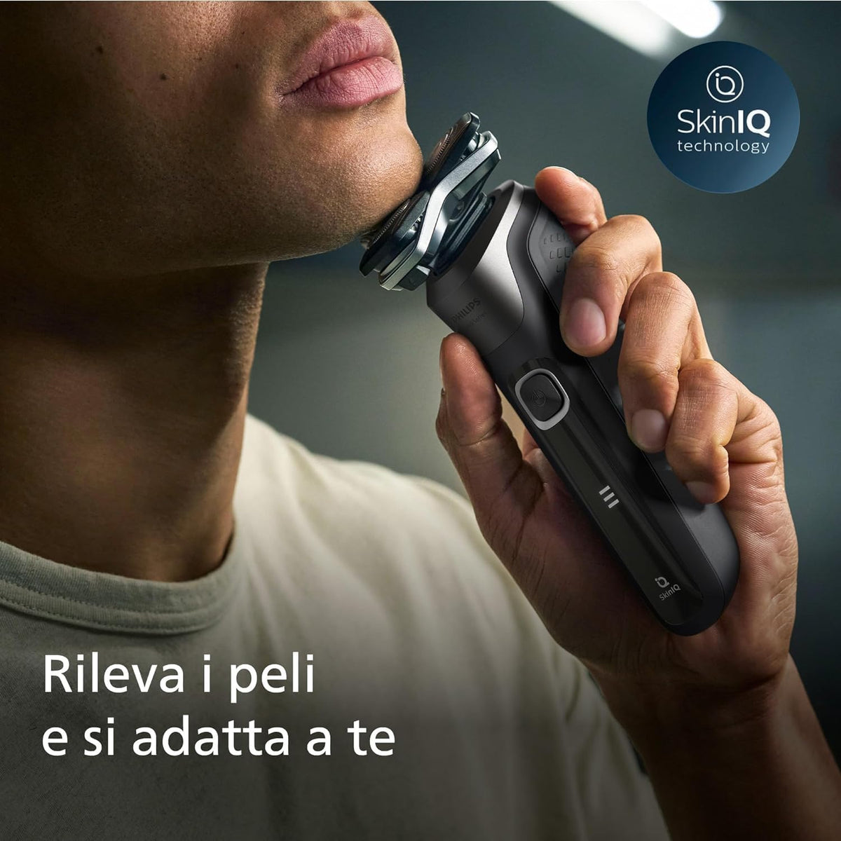 Philips Shaver Series 5000 - Wet & Dry Electric Shaver in Carbon Grey with 1 x Integrated Pop-up Trimmer, Soft Pouch, Protective Cap and Charging Stand (Model S5887/13) — Carbon Grey