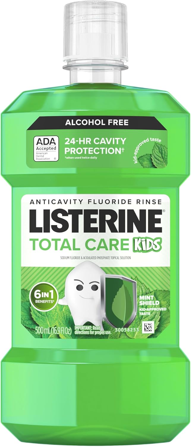 Listerine Total Care Kids Mouthwash, Mint, 500 ml — front product image