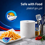Fine Kitchen Paper Towel 2 Rolls, 325m X 1 ply, Fine Mega Roll, Sterilized Tissues For Germ Protection — additional view 4