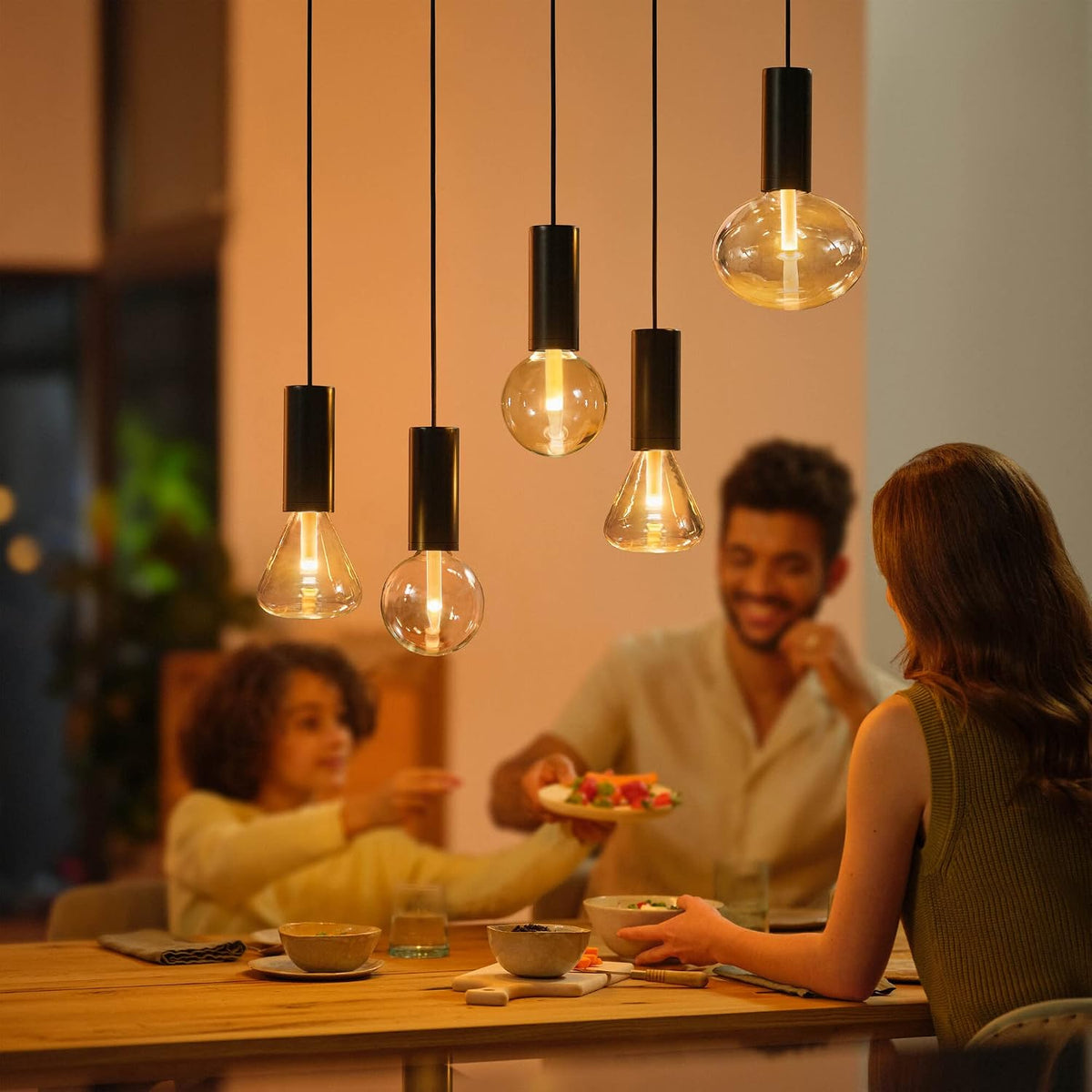 Philips Hue Ellipse White and Colour Ambiance LED Smart Light Bulb [E27 Edison Screw] for Indoor Home Lighting. Bedroom, Livingroom and Dining. — Colour
