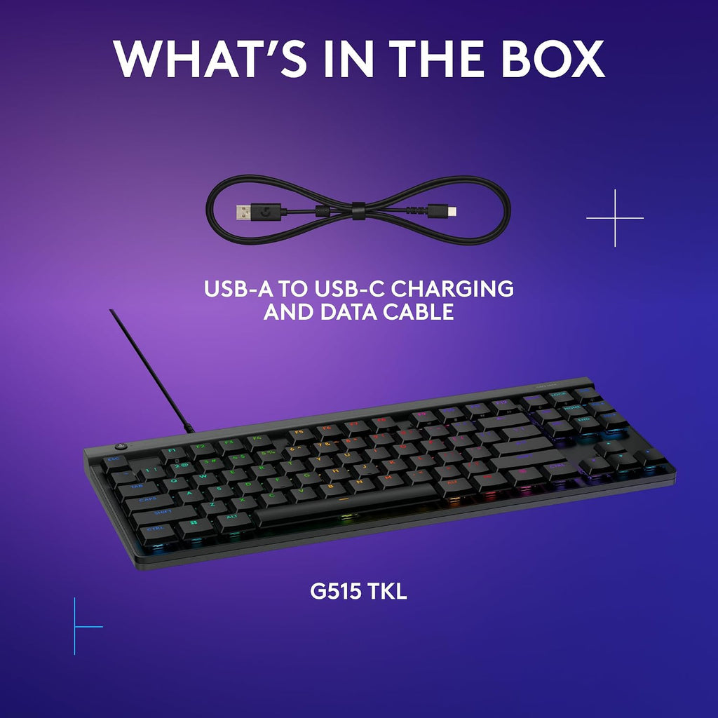 Logitech G515 TKL Wired Gaming Keyboard — Black