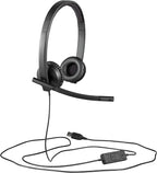 Logitech H570E USB-A Stereo Headset — Black