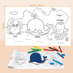 YPLUS Animal Colouring Paper Roll — 120 × 11.8 Inches