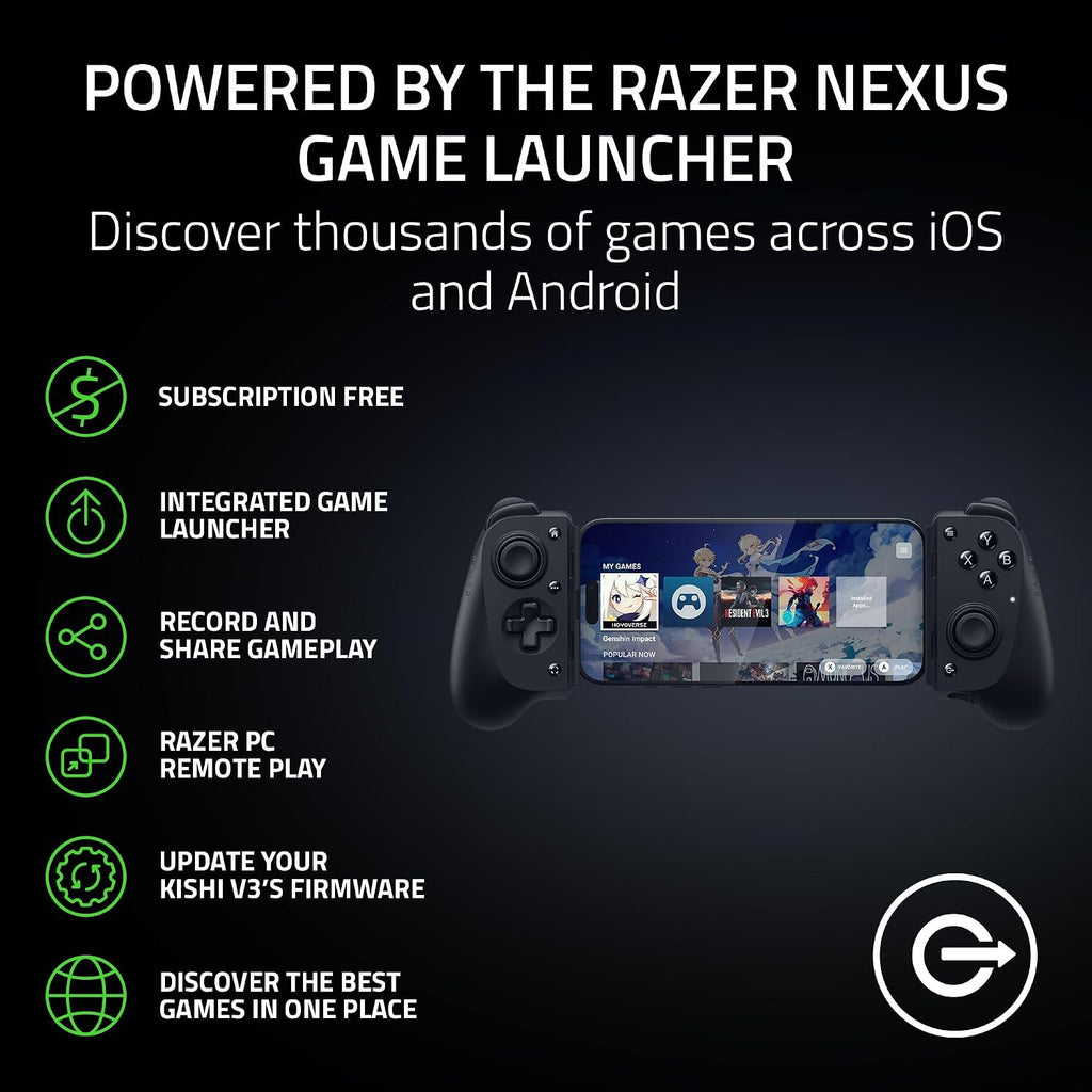 Razer Kishi V3 Gaming Controller for iPhone & Android, USB-C, Black — product image 5