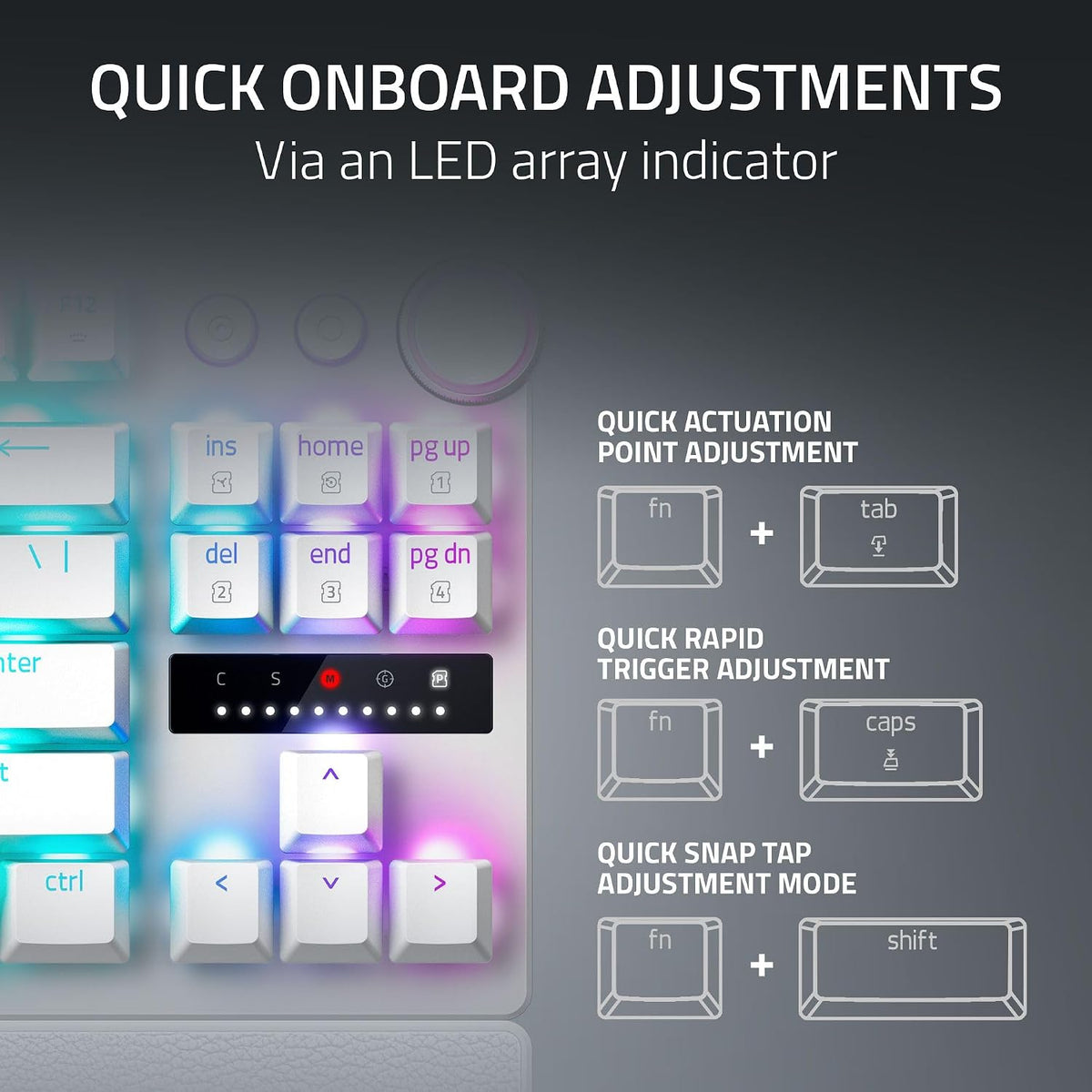Razer Huntsman V3 Pro Tenkeyless Wired Analog Optical Esports Keyboard — Mercury White — product image 5