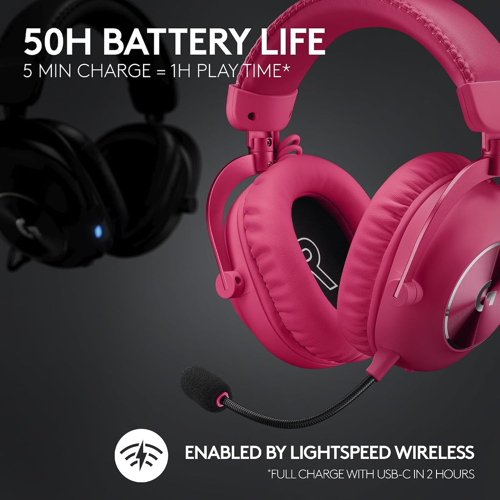 Logitech G PRO X 2 LIGHTSPEED Gaming Headset — Magenta