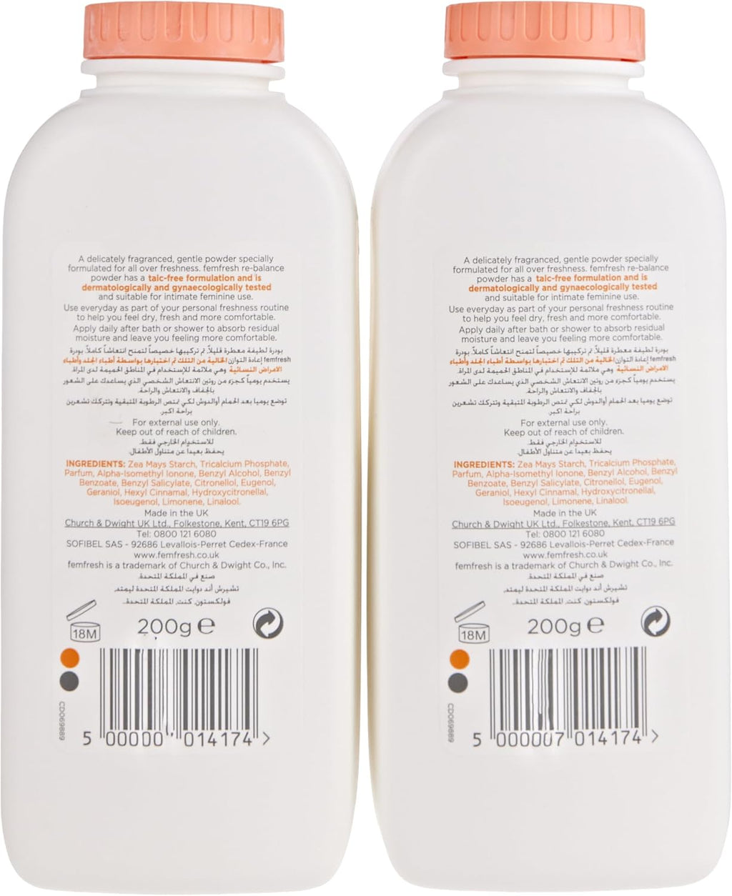 Femfresh Daily Powder with Delicant Scent Twin Pack 200g packaging may vary — additional product view 3
