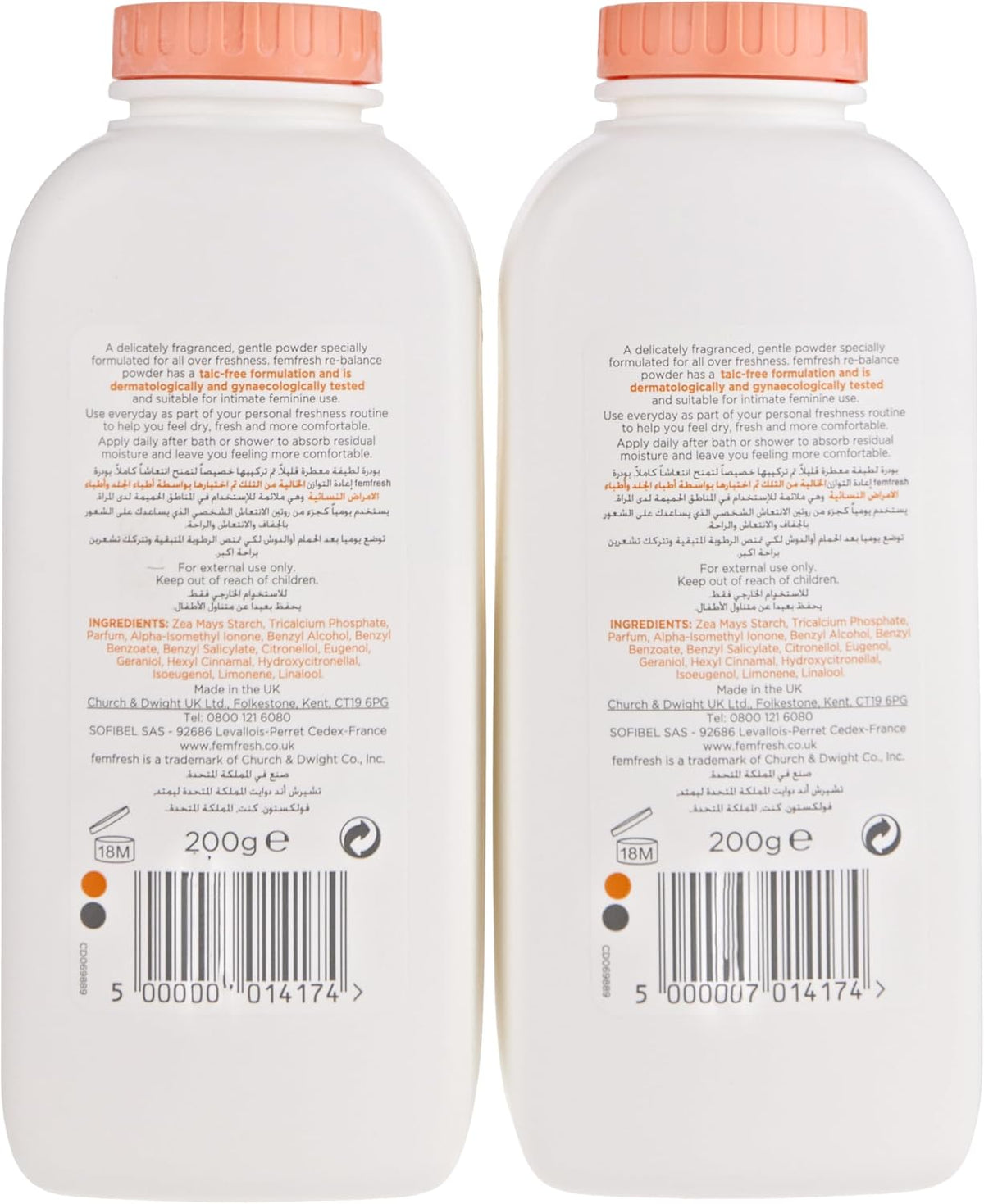 Femfresh Daily Powder with Delicant Scent Twin Pack 200g packaging may vary — additional product view 3
