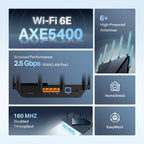 TP-Link AXE5400 Tri-Band WiFi 6E Router (Archer AXE75)- Gigabit Wireless Internet Router, ax Router for Gaming, VPN Router, OneMesh, WPA3