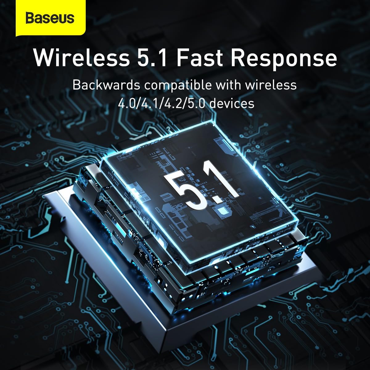 Baseus ZJBA000001 Mini USB Bluetooth V5.0 Wireless Adapter Black — Black