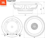 JBL Stage3 627 6.5-Inch Car Speaker Set