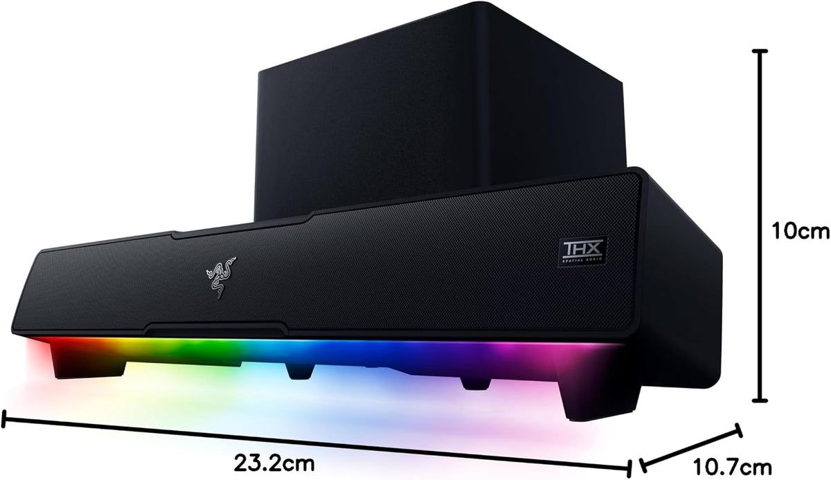 Razer Leviathan V2 PC Gaming Soundbar with Subwoofer — Black — product image 5