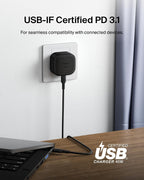 Belkin Compact Wall Charger 45W + USB-C to USB-C Cable, Fast Charging for Apple iPhone 17, iPhone Air, iPhone 16 Serie, Samsung Galaxy S25, Google Pixel, iPad, AirPods & More - Black