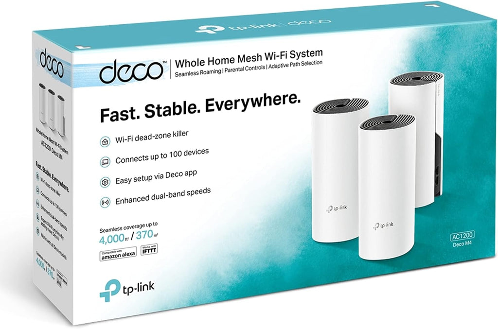 TP-Link Whole Home Mesh Wi-Fi System, Deco M4 AC1200 (3Pack)