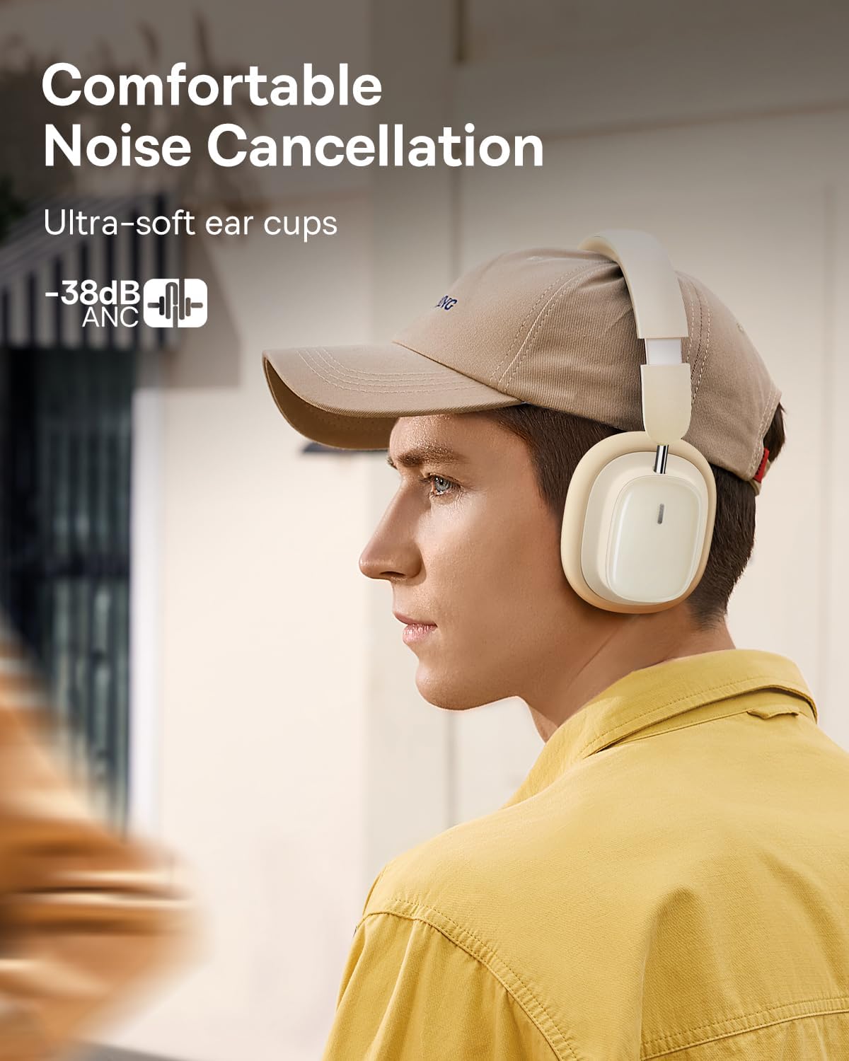 Baseus Bowie H1i Wireless Headphones — White