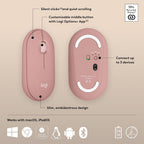 Logitech M350S Wireless Mouse — Rose