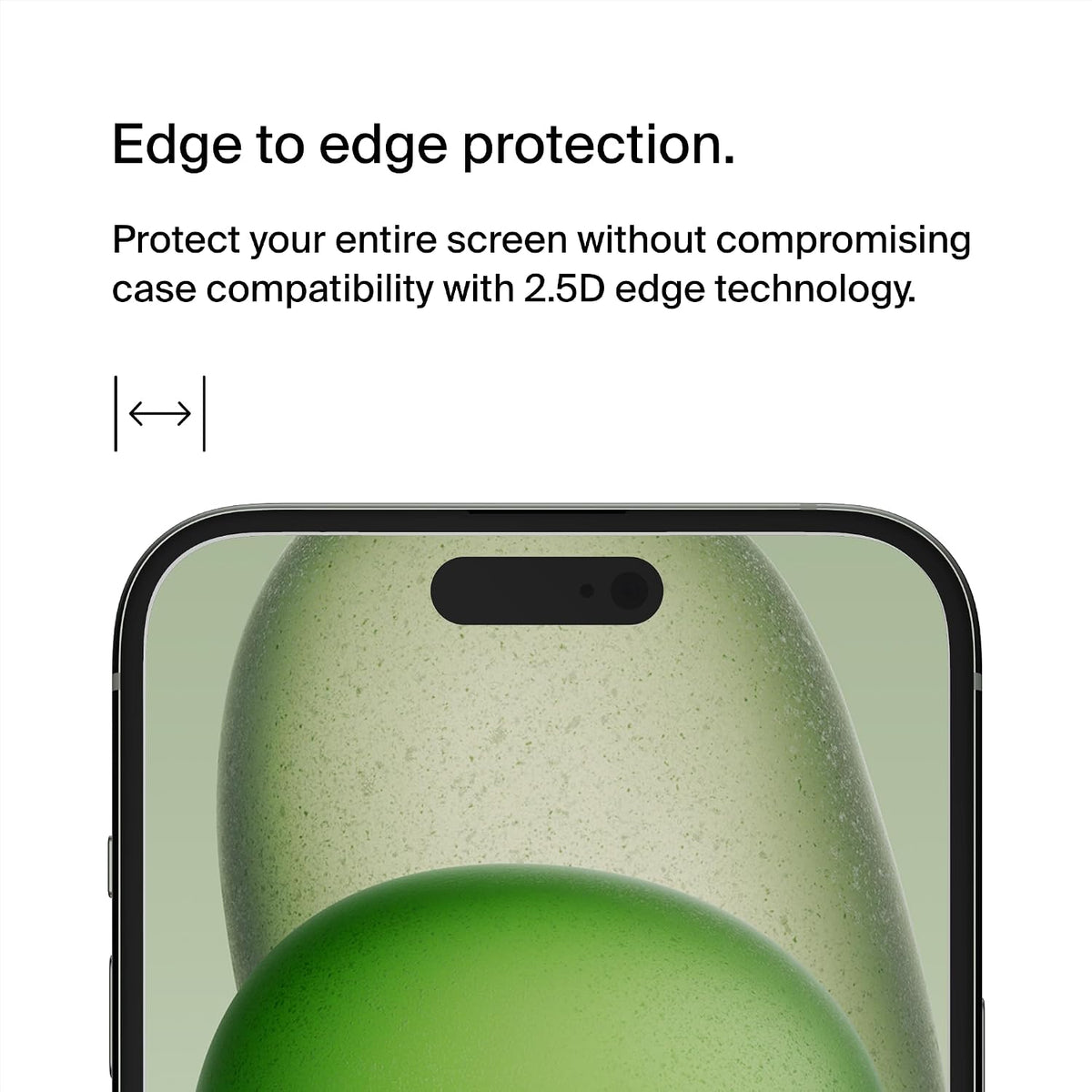 Belkin ScreenForce TemperedGlass Treated Privacy Screen Protector for iPhone 15 Plus & iPhone 14 Pro Max - Slim & Scratch-Resistant - Includes Easy Align Tray for Bubble Free Application