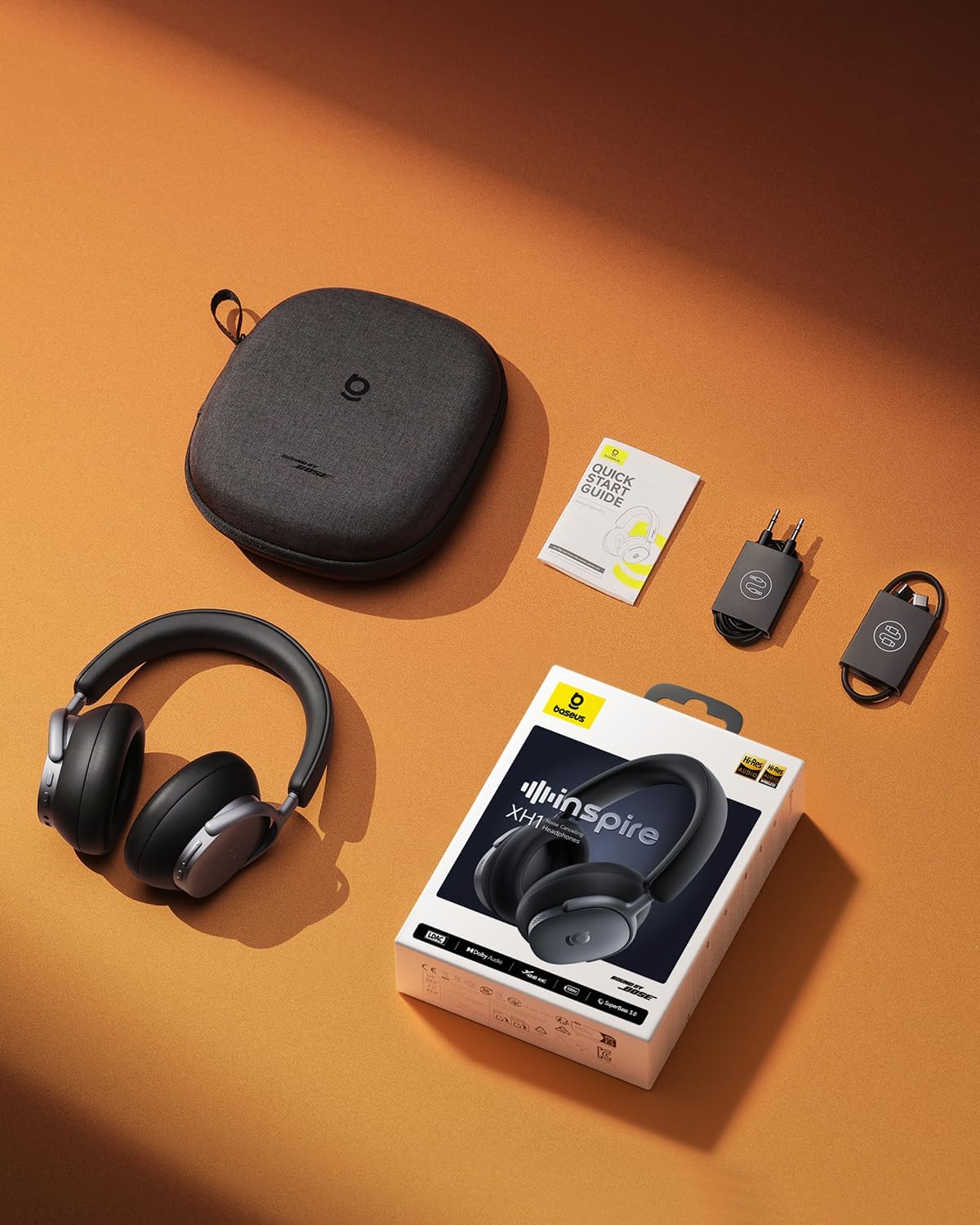 Baseus Inspire XH1 Noise-Cancelling Headphones — Black